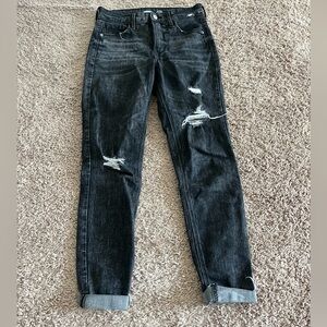 Old Navy Black Ripped Skinny Jeans